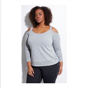 Lane Bryant Spa Cold-shoulder Active Top